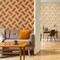 Nicole Miller Retro Geo Clay and Turmeric Peel & Stick Wallpaper